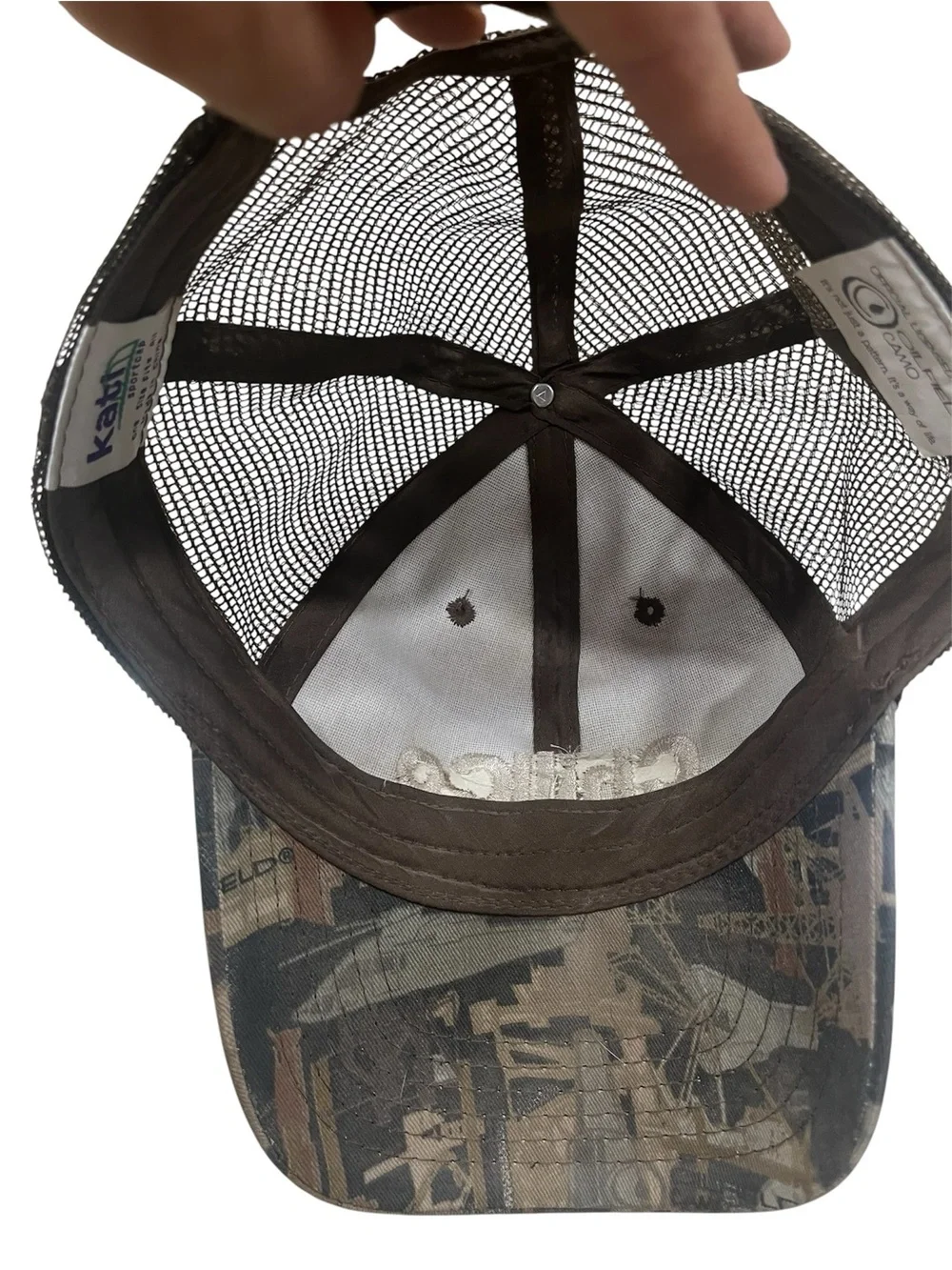 Chillico Branded Trucker Hat in Camo Print